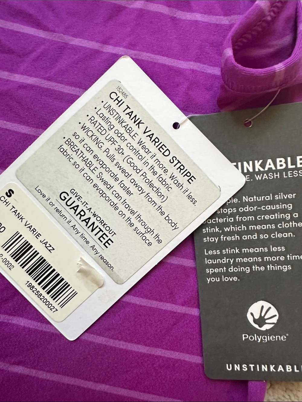 NWT ATHLETA Chi Tank Top Varied Jazz Stripe Purple Size Small - Picture 13 of 15